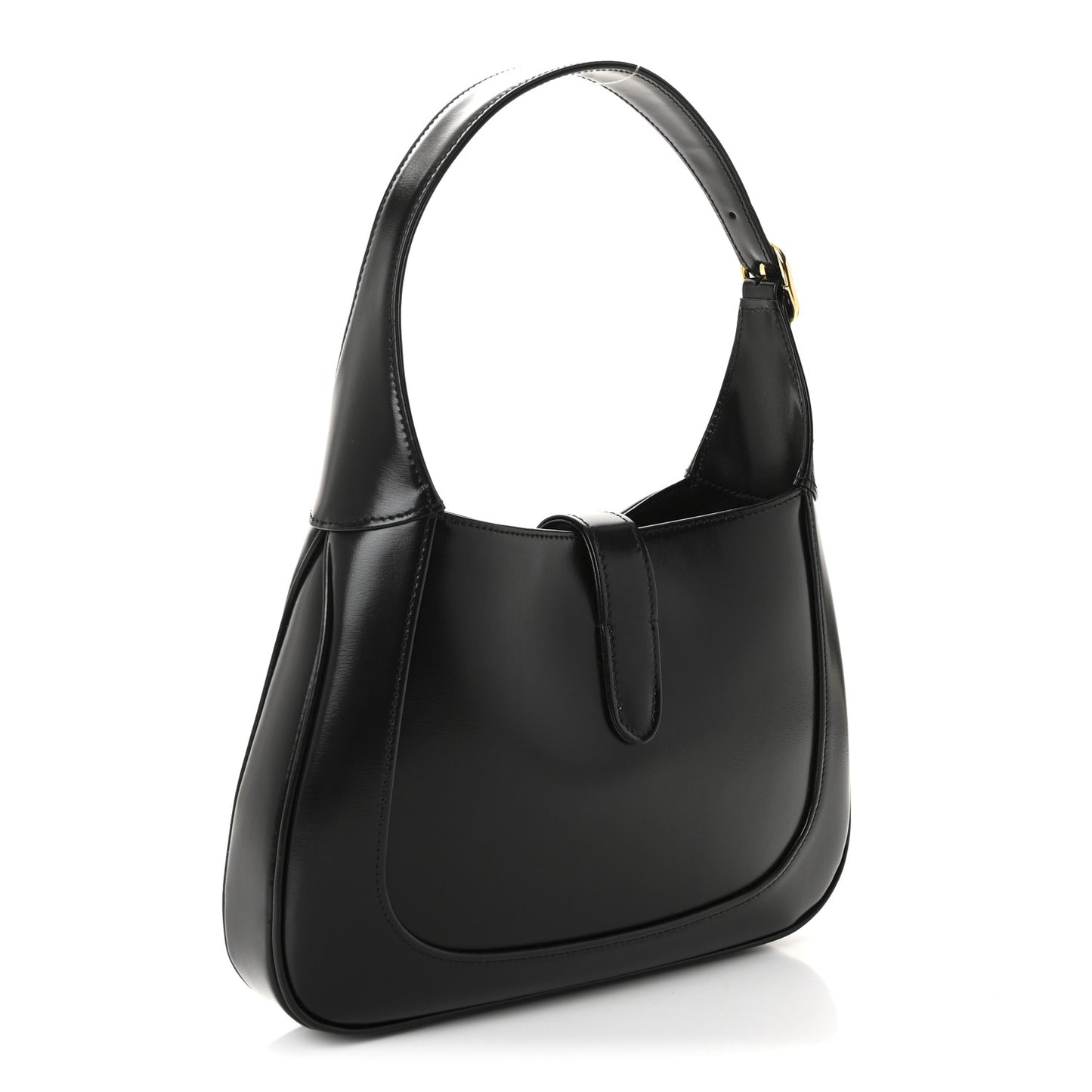 Boarded Dyana Lux Calfskin Small Jackie 1961 Hobo Black