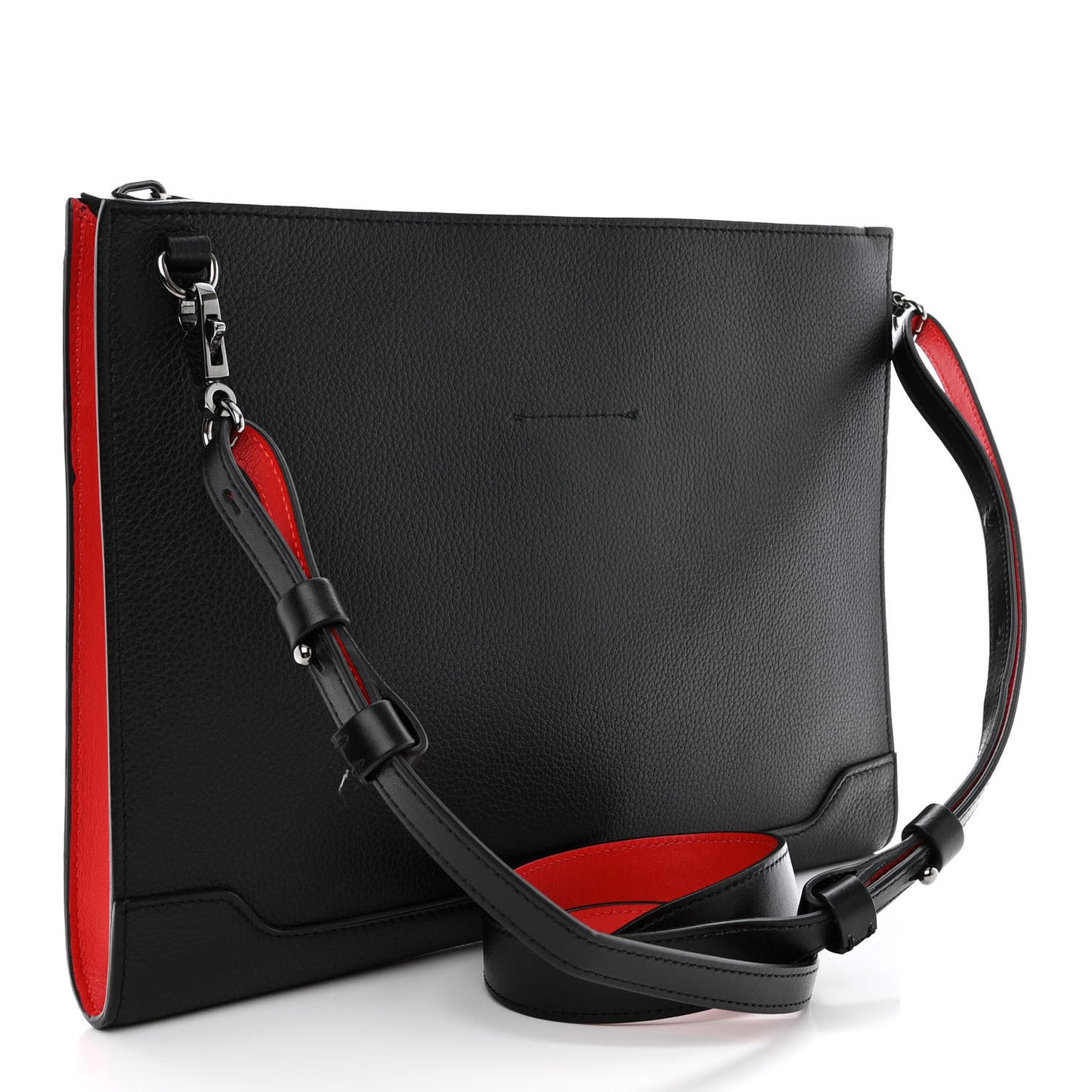 Calfskin Skypouch Crossbody Clutch Black