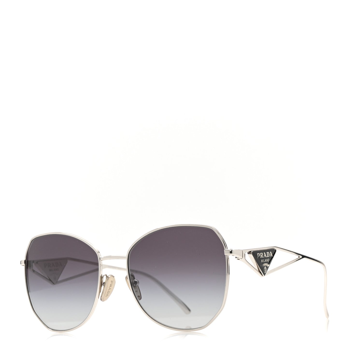 Metal Symbole Triangle Logo Sunglasses SPR57YS Smoky Grey