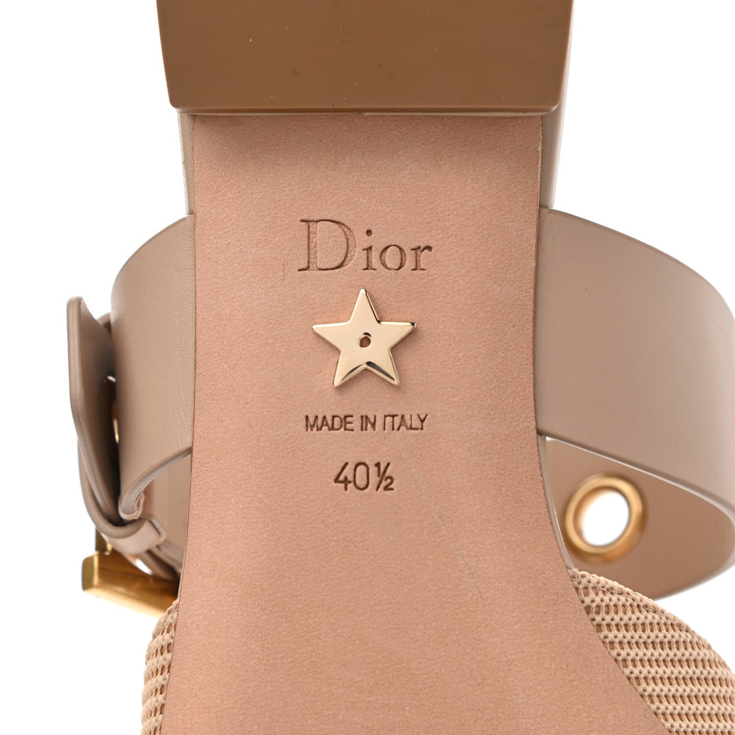 Christian Dior Technical Fabric D-Dior Ballerina Flat Mule 40.5 Nude 7 of 8