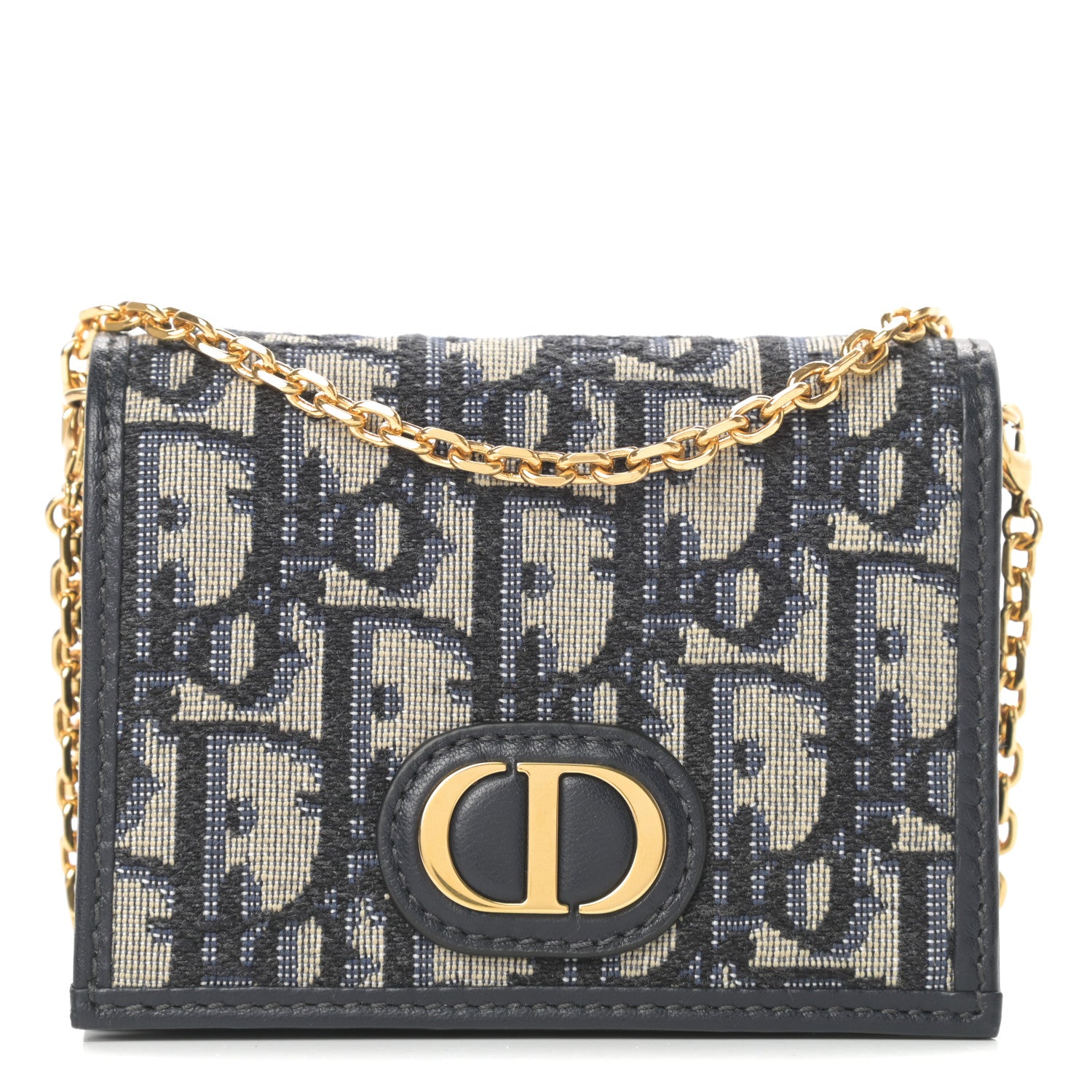Christian Dior Oblique Nano 30 Montaigne Pouch Blue 1 of 11