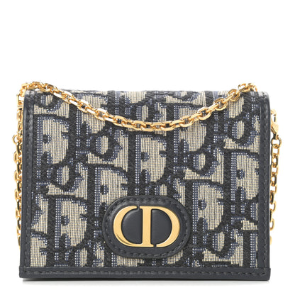Christian Dior Oblique Nano 30 Montaigne Pouch Blue 1 of 11