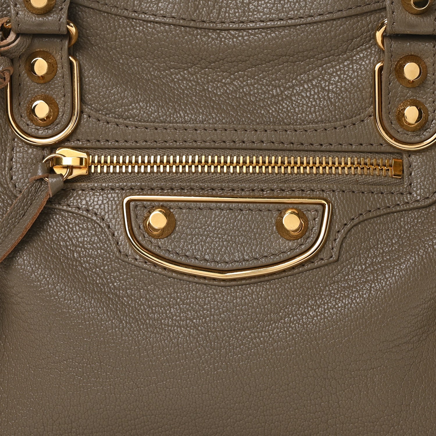 Balenciaga Chevre Gold Metallic Edge Hardware S City Gris Taupe 9 of 11