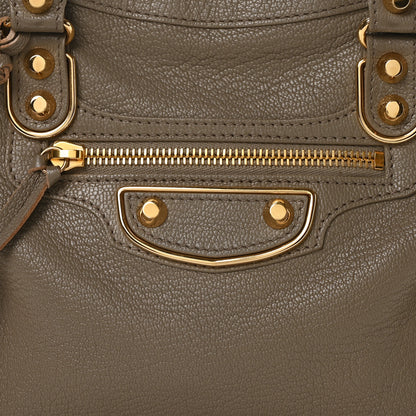 Balenciaga Chevre Gold Metallic Edge Hardware S City Gris Taupe 9 of 11
