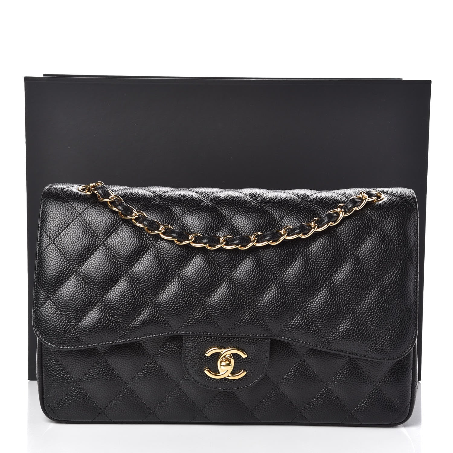 Chanel Caviar Quilted Jumbo Double Flap Black 10 of 10