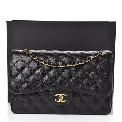 Chanel Caviar Quilted Jumbo Double Flap Black 10 of 10
