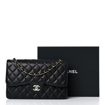 Chanel Caviar Quilted Jumbo Double Flap Black 10 of 10