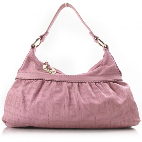 Fendi Calfskin Perforated Chef Hobo Pink 1 of 13