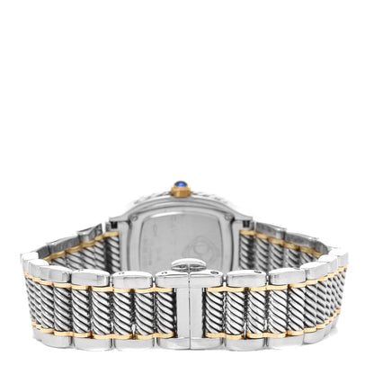 David Yurman Stainless Steel 18K Yellow Gold Diamond Bezel Mother of Pearl 25mm Thoroughbred Quartz Watch 3 of 5