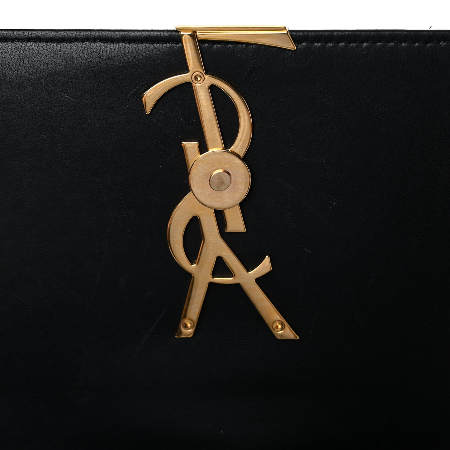 Lambskin Matelasse Monogram Vicky Chain Wallet Black