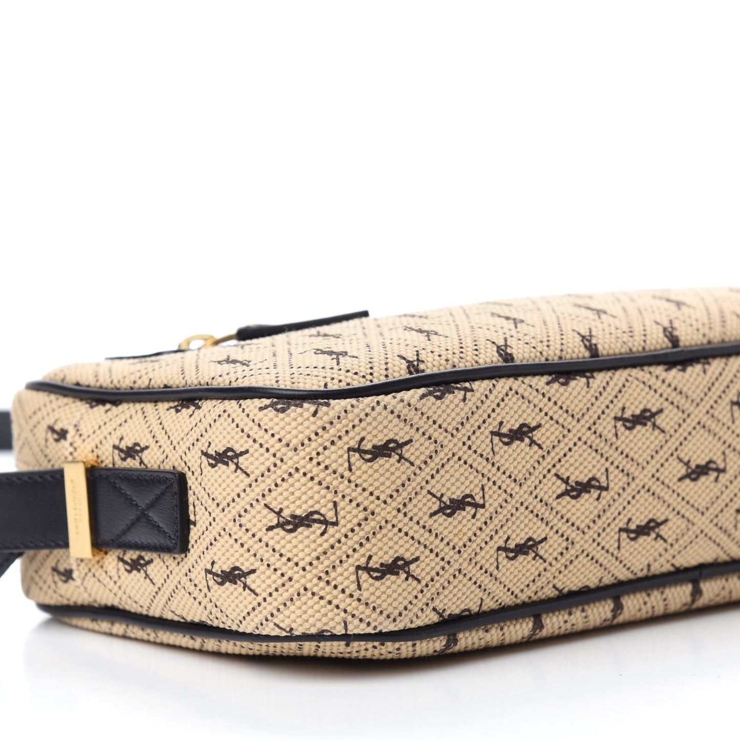 Canvas Monogram All Over Camera Bag Beige
