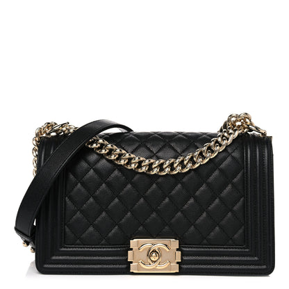 Chanel Caviar Quilted Medium Boy Flap Black 1 of 11