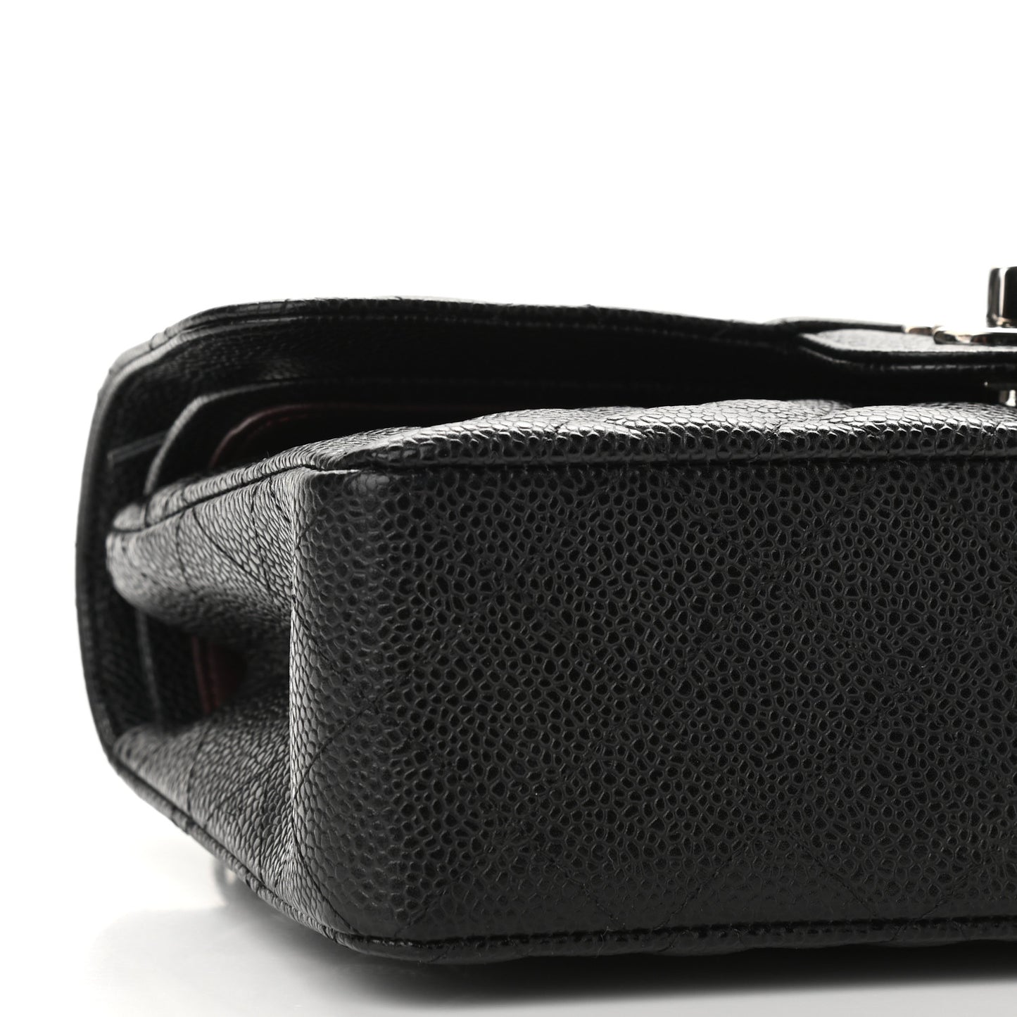 Caviar Quilted Small Double Flap Black