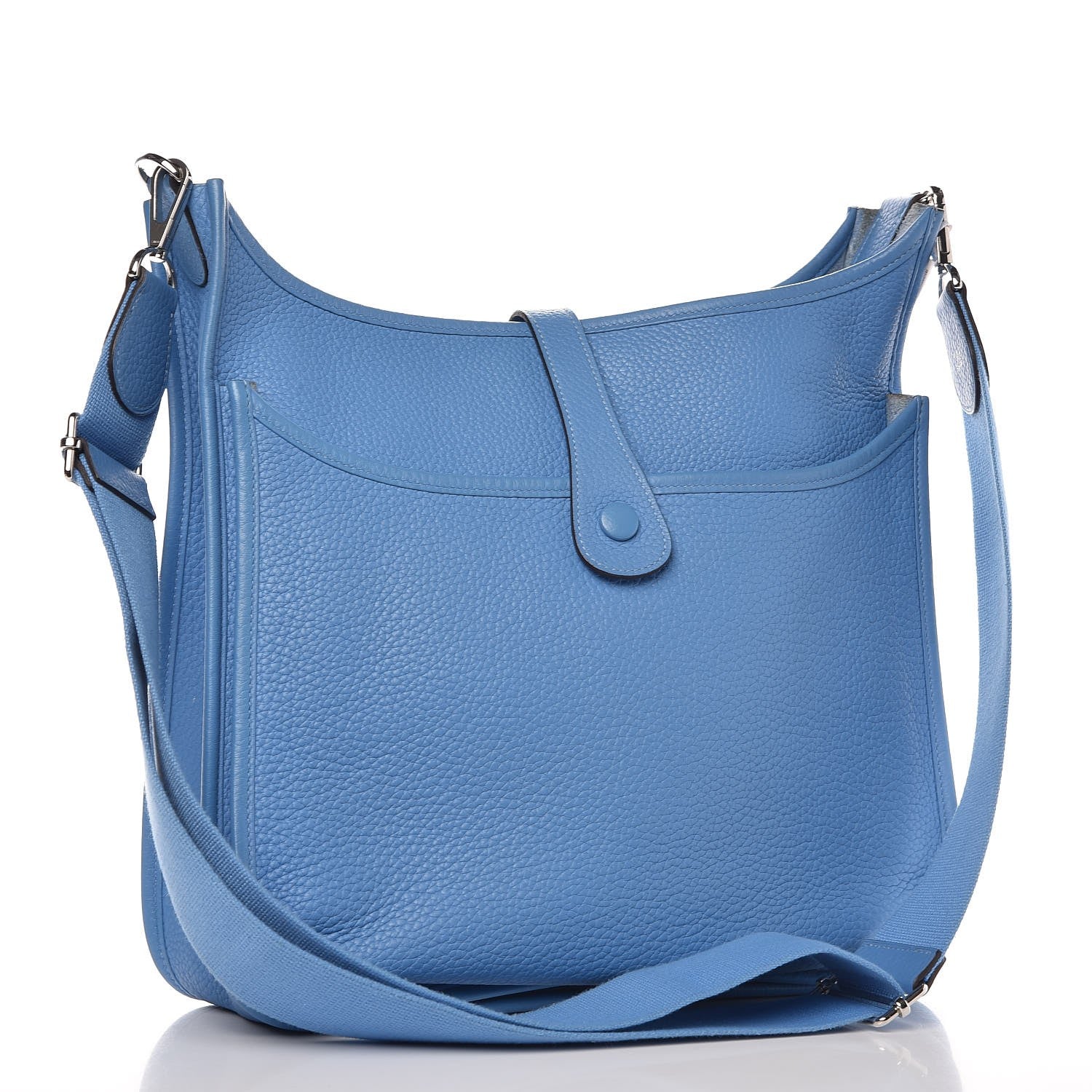 Hermes Taurillon Clemence Evelyne III GM Bleu Paradis 3 of 9