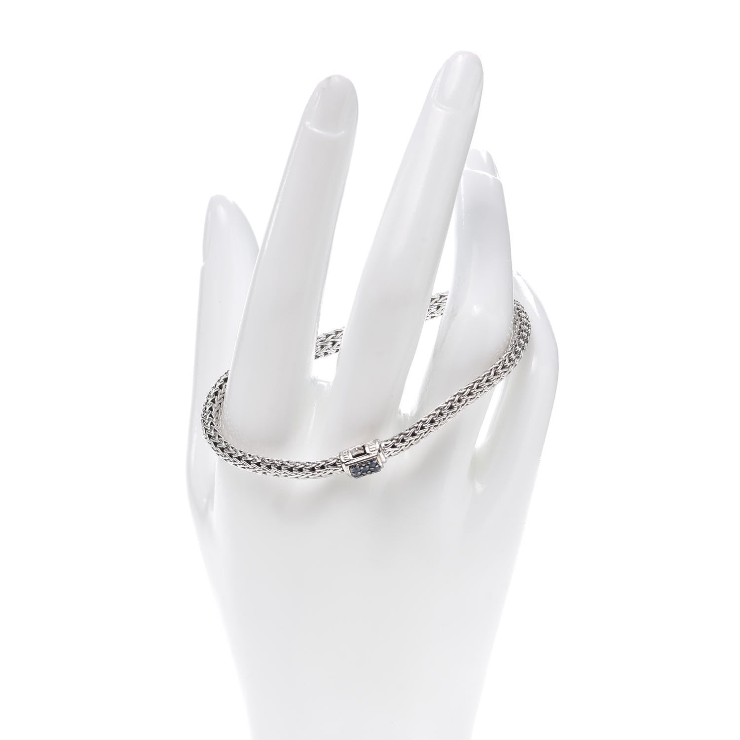 John Hardy Sterling Silver Blue Sapphire 5mm Classic Chain Bracelet 2 of 4