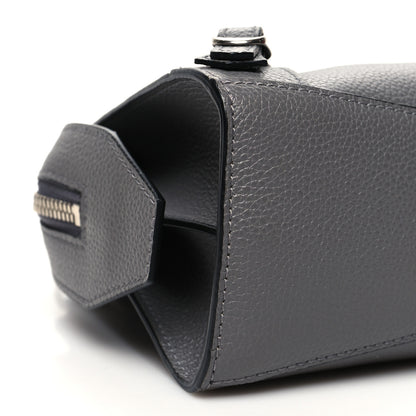Balenciaga Grained Calfskin Neo Classic Silver Hardware Mini City Dark Grey 8 of 9