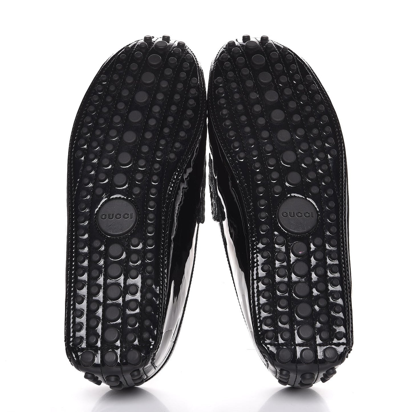Men's Patent Horsebit Driver Loafers 10.5 Black