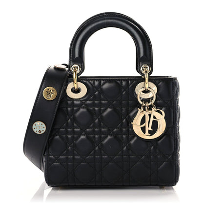 Christian Dior Lambskin Cannage Small Lucky Badges My Lady Dior Black 1 of 22