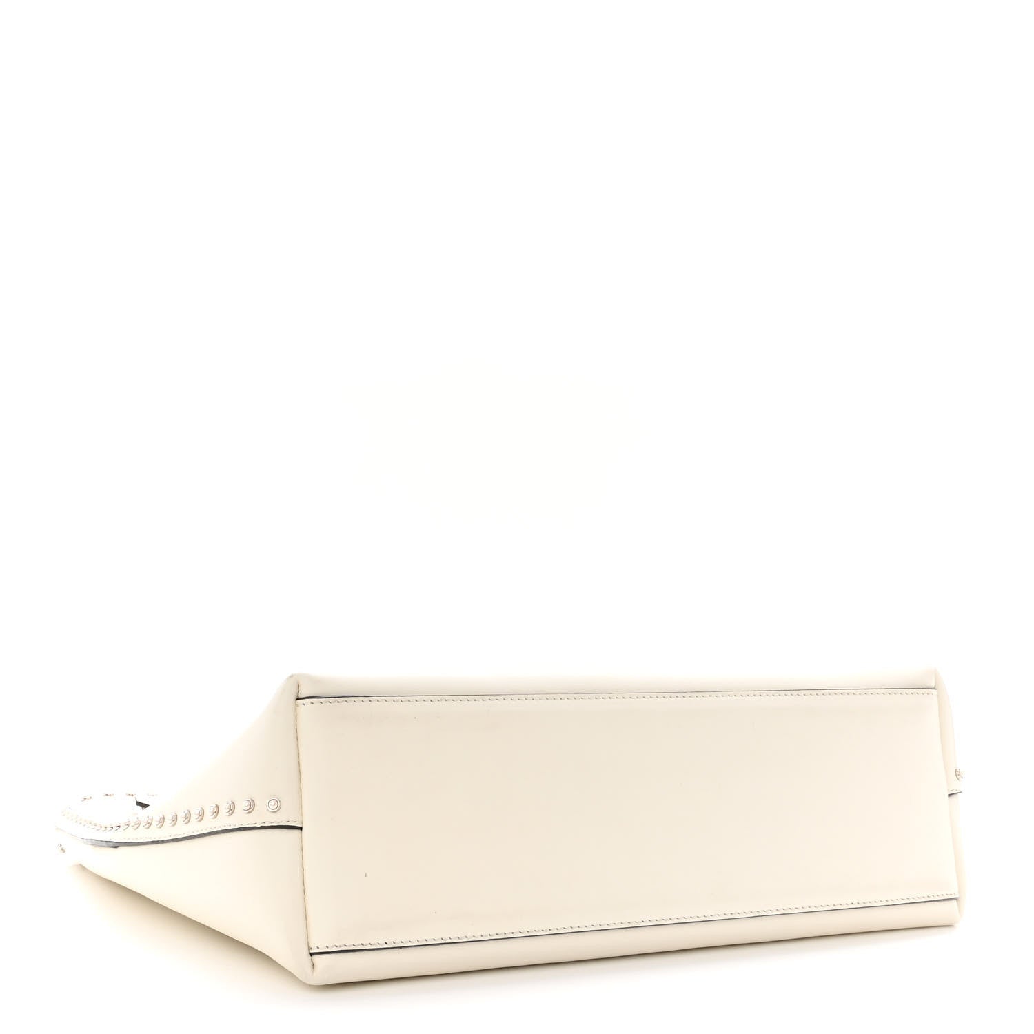 Jimmy Choo Smooth Calfskin Studded Pearl Tote White 5 of 12