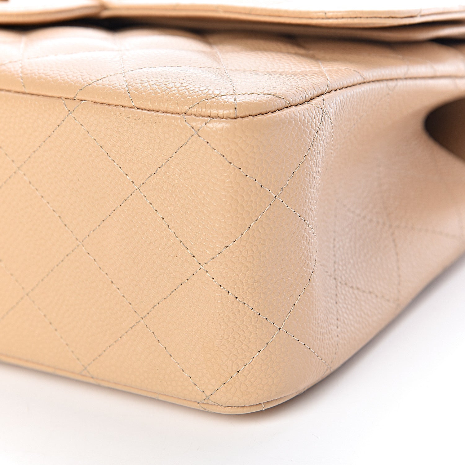 Chanel Caviar Quilted Jumbo Double Flap Beige Clair 10 of 13