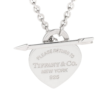 Tiffany Sterling Silver Small Return to Tiffany Lovestruck Pendant Necklace 4 of 5