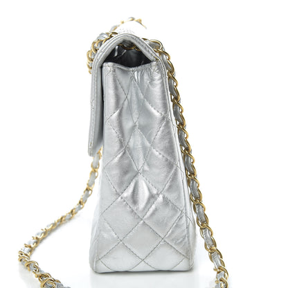 Chanel Metallic Lambskin Quilted Maxi Single Flap Silver 20 of 27