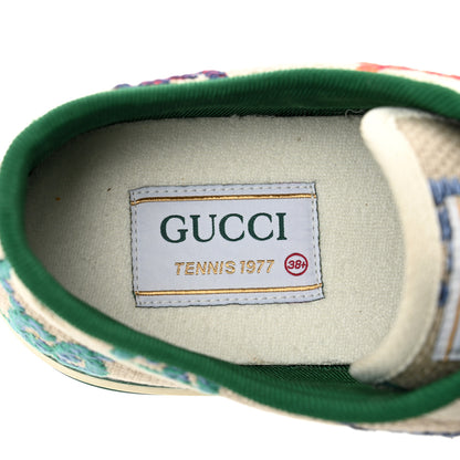 Gucci Linen Psychedelic Mini GG Monogram Womens 1977 Tennis Sneakers 38.5 Multicolor Mystic White 7 of 8