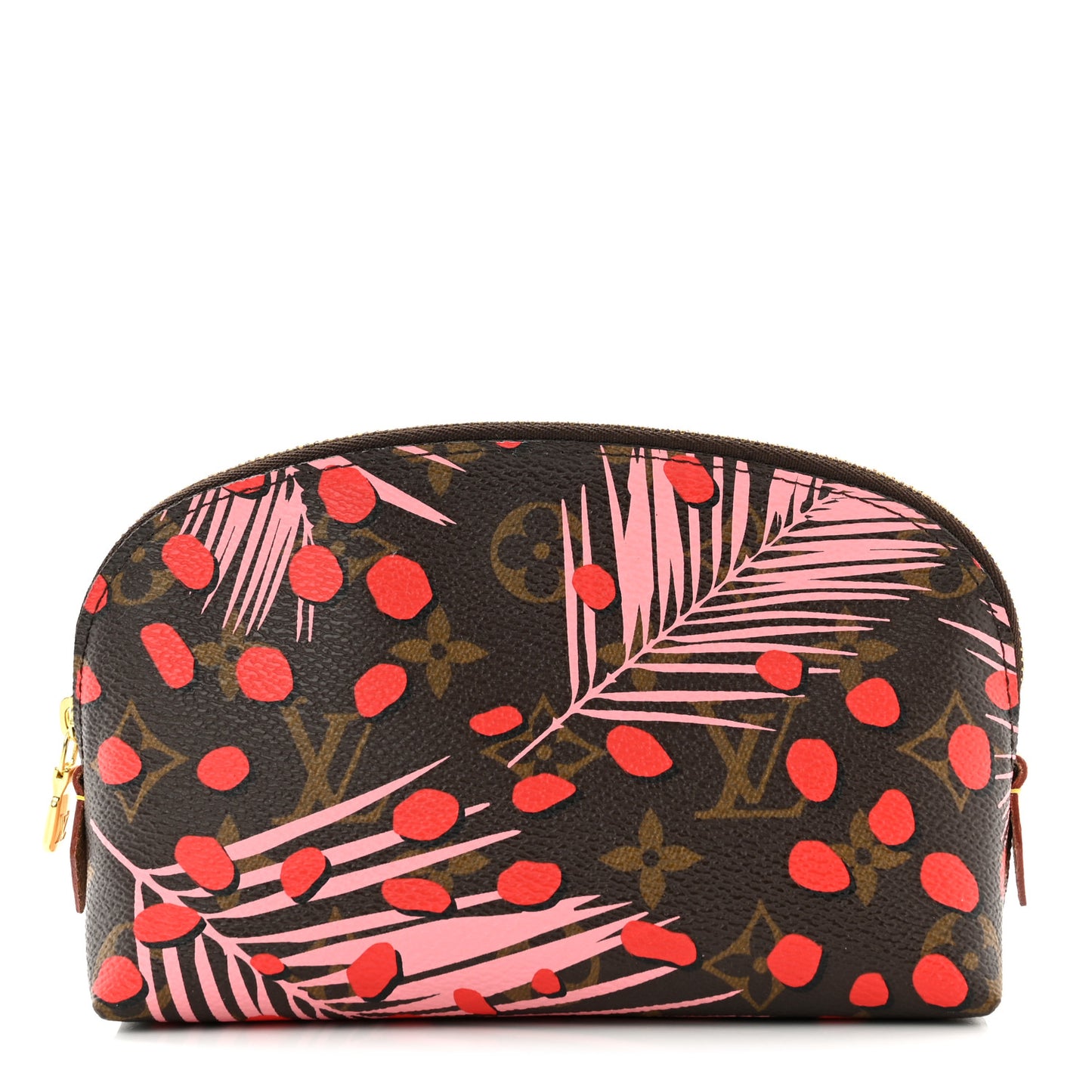 Monogram Jungle Dots Cosmetic Pouch Sugar Pink Poppy