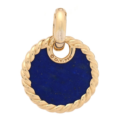 David Yurman 18K Yellow Gold Lapis Lazuli Elements Pendant 4 of 4