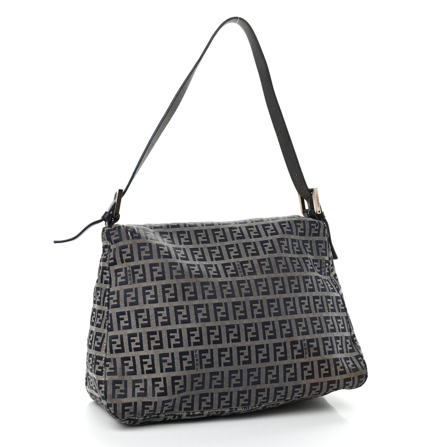 Fendi Zucchino Mama Baguette Navy 2 of 12