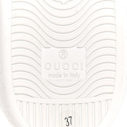 Gucci Calfskin Ayers Web Dagger Embroidered Ace Sneakers 37 White 7 of 11