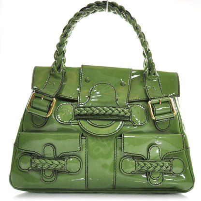 Valentino Garavani Patent Large Histoire Green 1 of 10