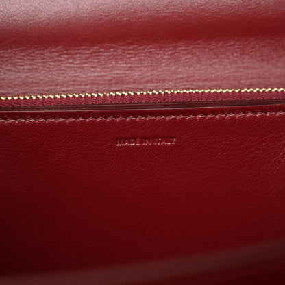 Celine Box Calfskin Medium Classic Box Flap Bag Burgundy 6 of 12