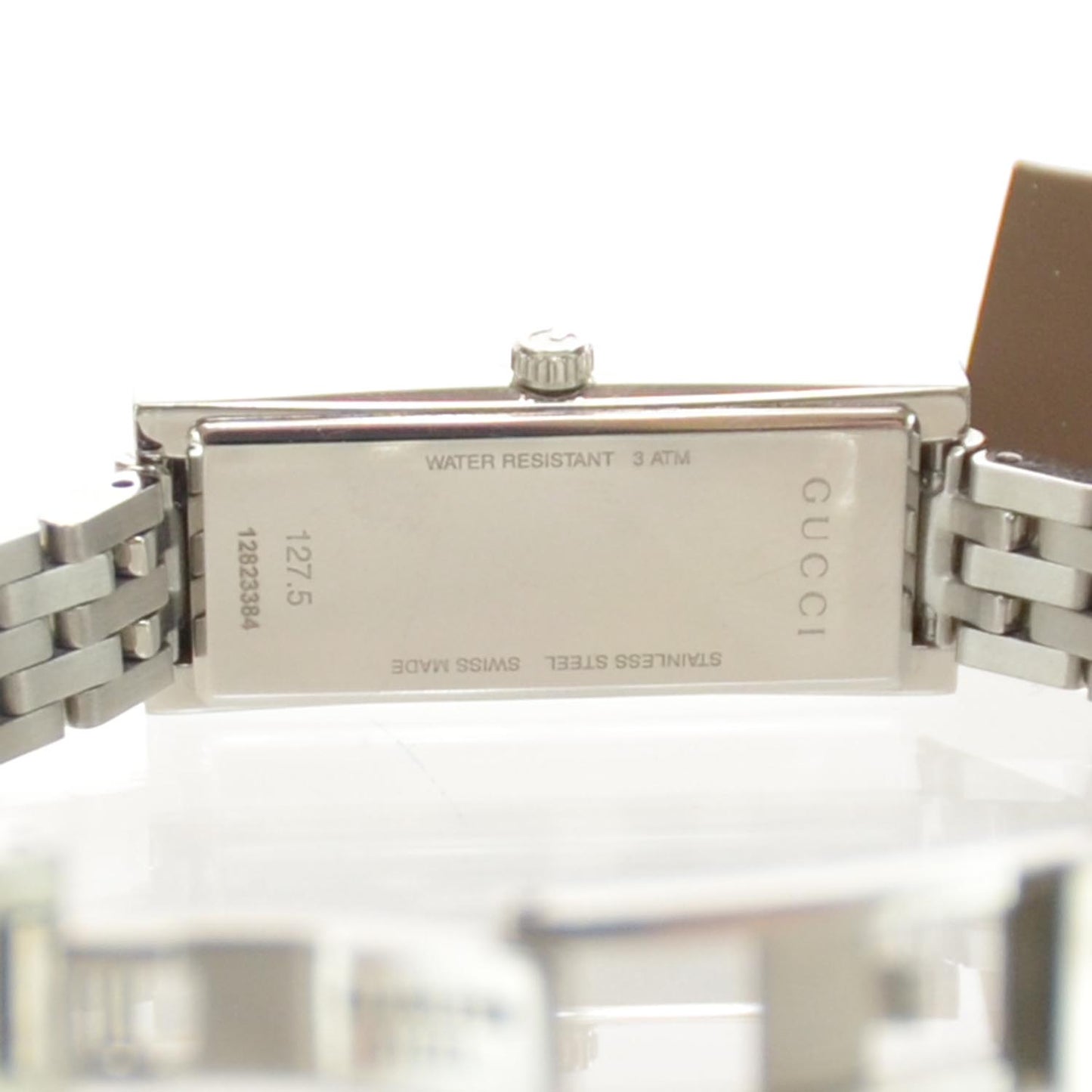 Stainless Steel Diamond 14mm G-Frame Quartz Watch Black