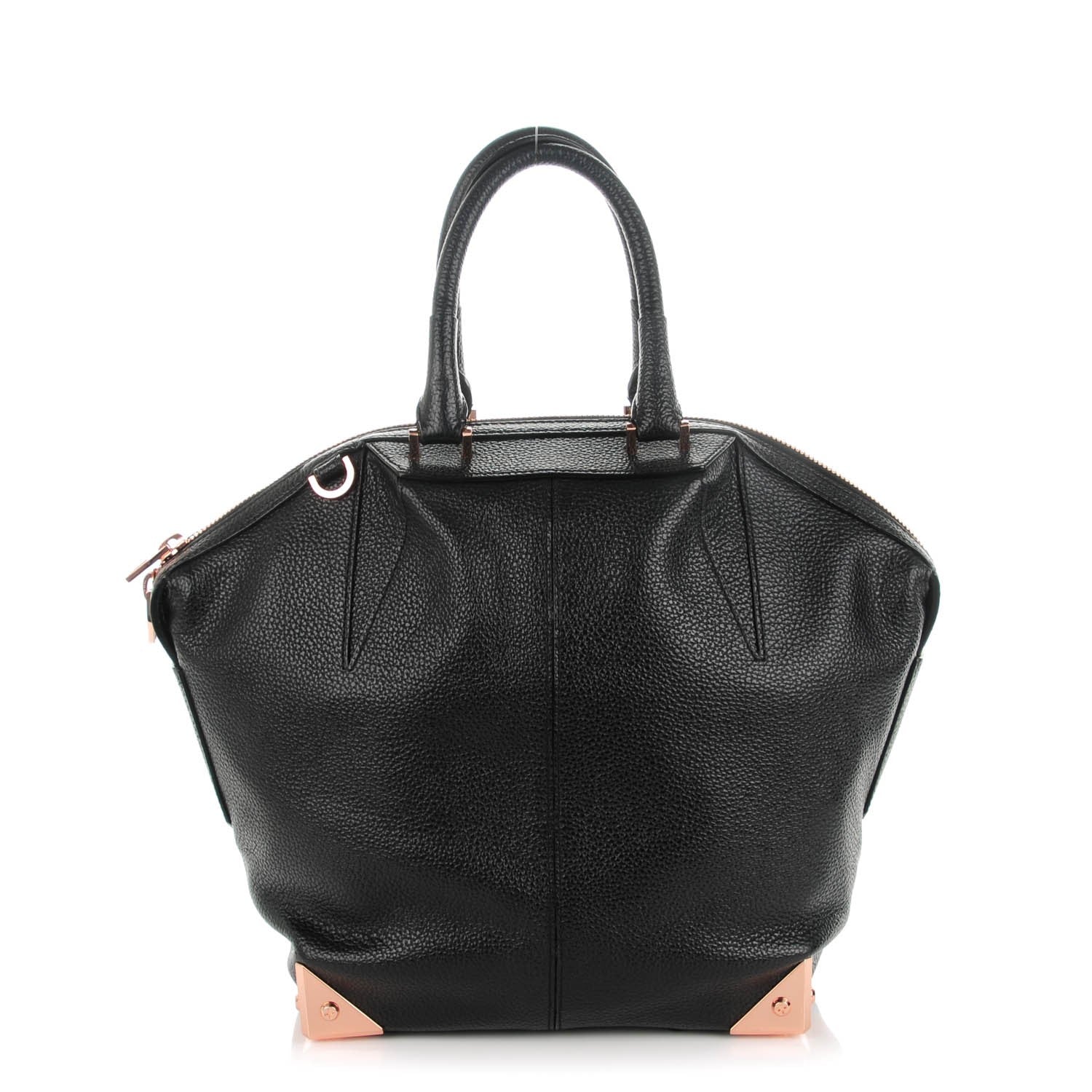 Alexander Wang Pebbled Calfskin Small Emile Black Rose Gold Hardware 1 of 8