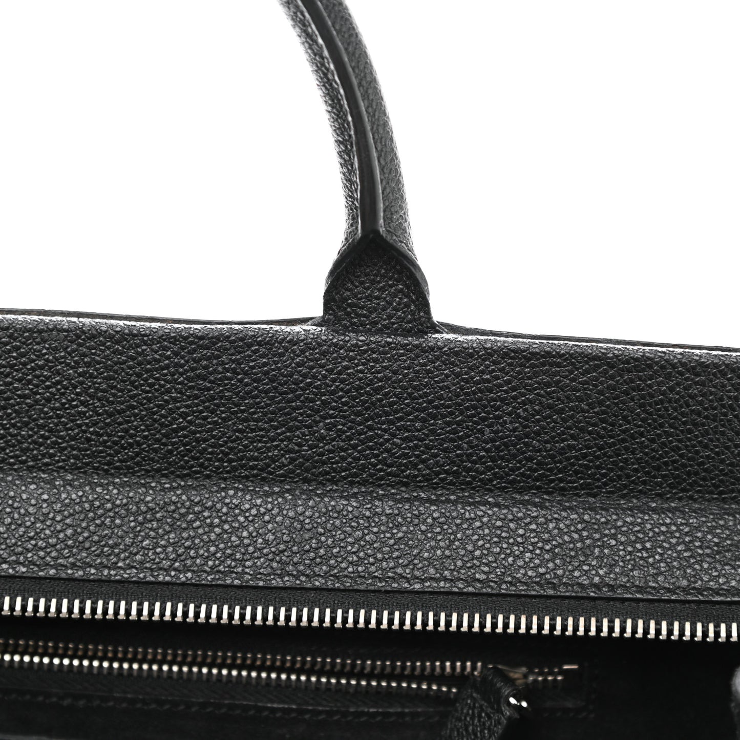 Grained Calfskin Small Cabas Rive Gauche Black