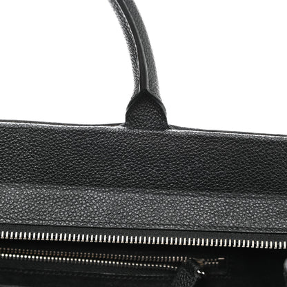 Saint Laurent Grained Calfskin Small Cabas Rive Gauche Black 16 of 17