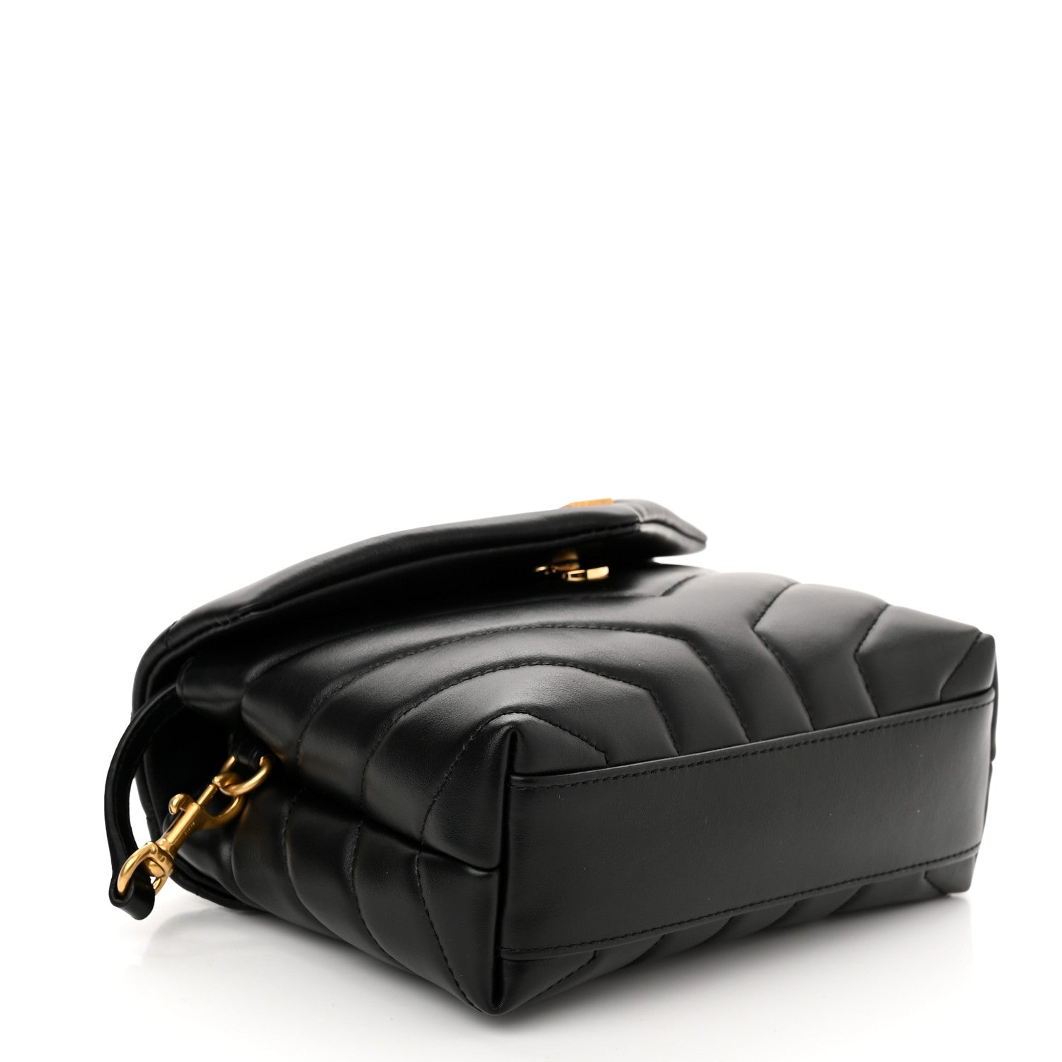 Saint Laurent Calfskin Y Quilted Monogram Toy Loulou Crossbody Bag Black 4 of 12