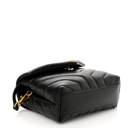 Saint Laurent Calfskin Y Quilted Monogram Toy Loulou Crossbody Bag Black 4 of 12
