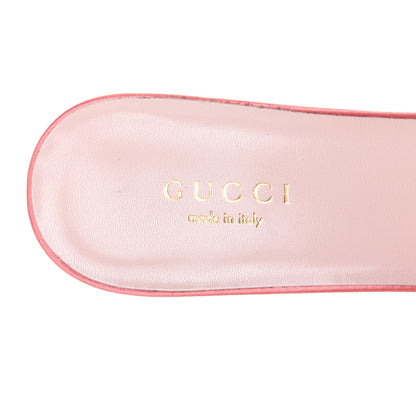 Gucci Tulle Ruffle Low Heel Slide Sandals 35.5 Peach White 10 of 13