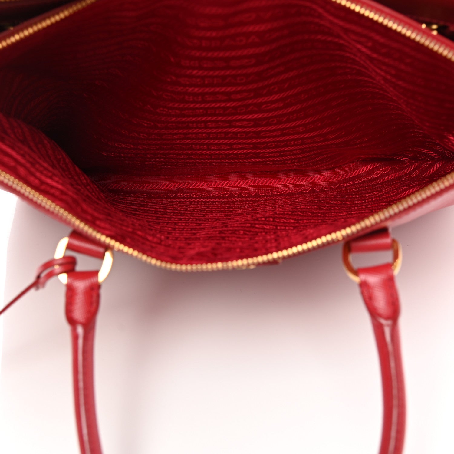 Prada Saffiano Medium Galleria Double Zip Tote Fuoco 7 of 25