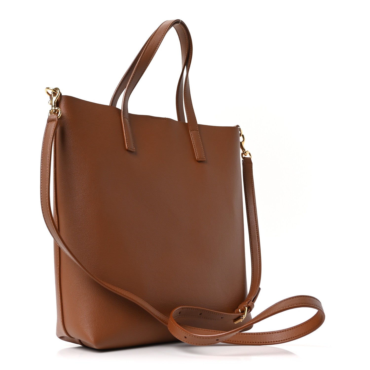 Saint Laurent Calfskin Toy Shopping Tote Dark Tan 3 of 10