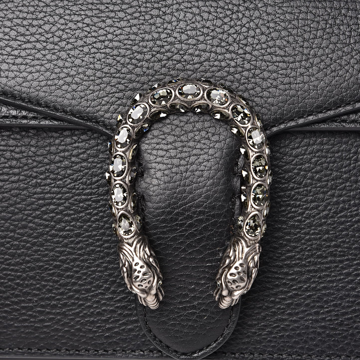 Pebbled Calfskin Small Dionysus Shoulder Bag Black