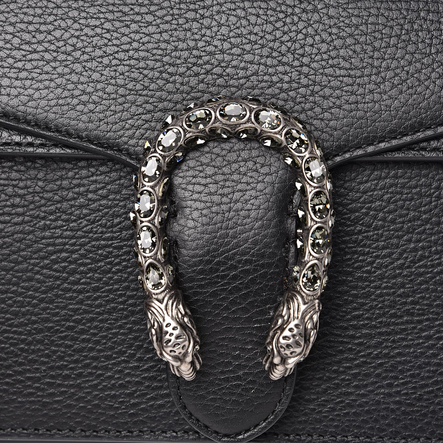 Gucci Pebbled Calfskin Small Dionysus Shoulder Bag Black 10 of 12