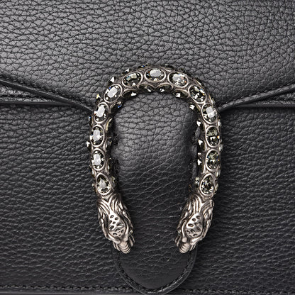 Gucci Pebbled Calfskin Small Dionysus Shoulder Bag Black 10 of 12
