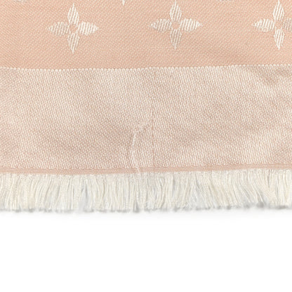 Louis Vuitton Silk Wool Monogram Shawl Rose 3 of 9