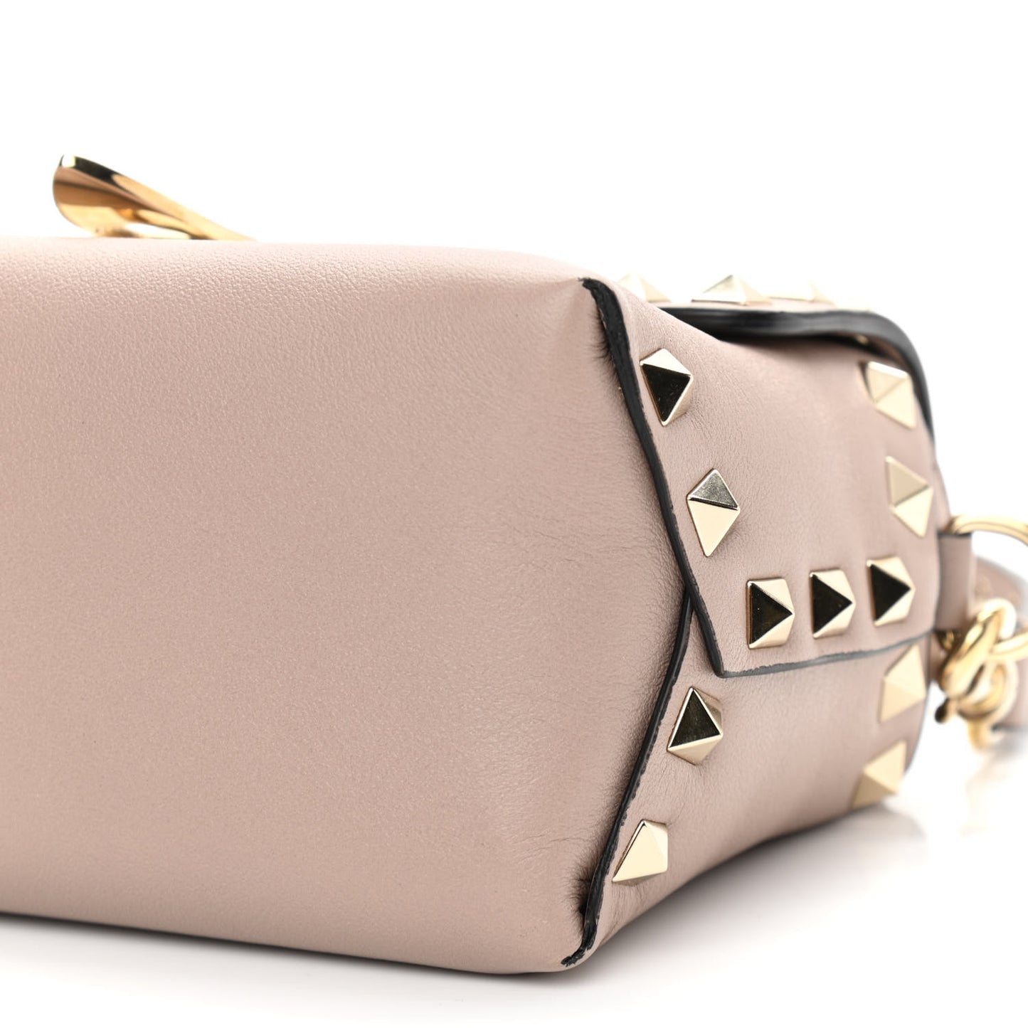 Calfskin Mini Rockstud Crossbody Bag Poudre