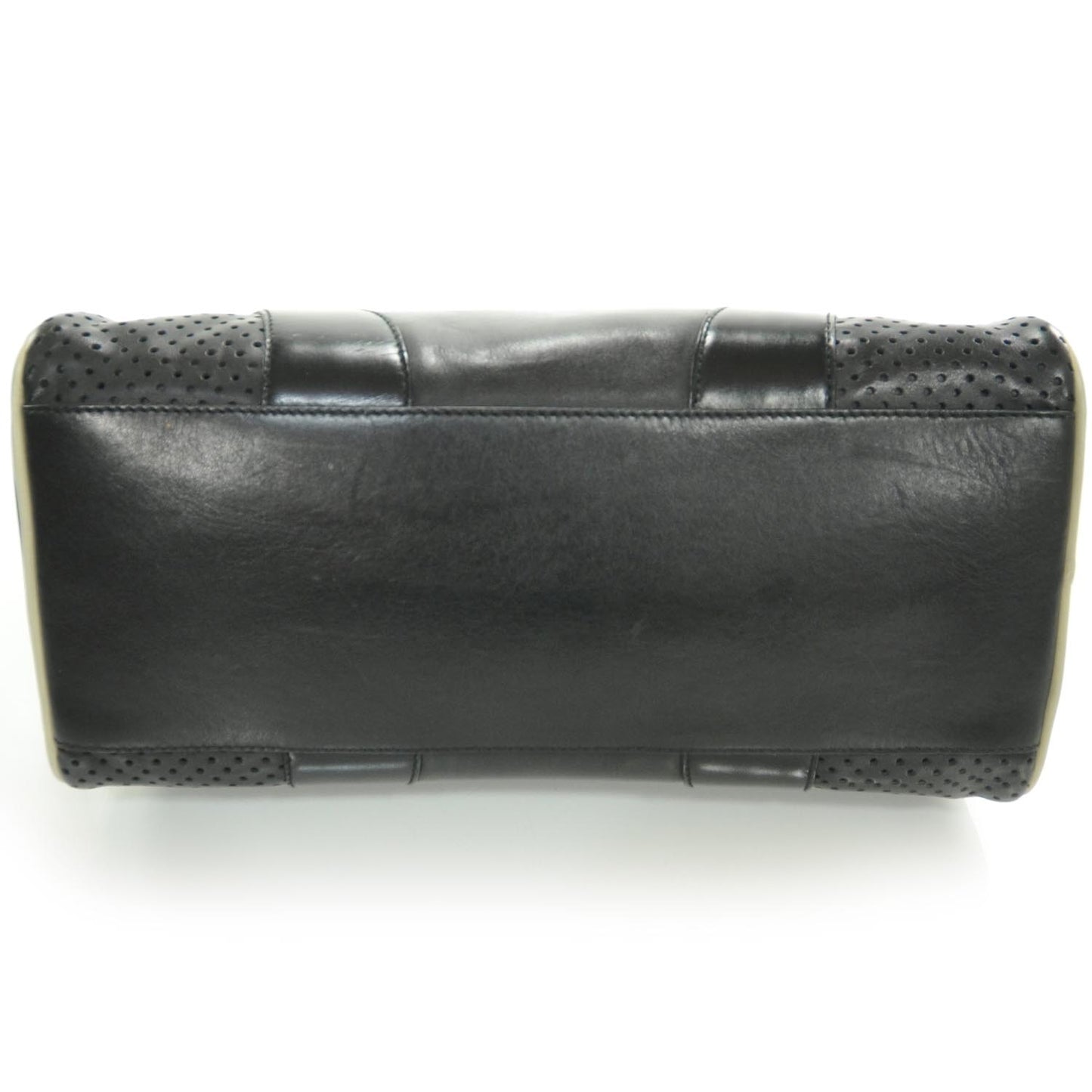 Vitello Drive Perforated Bowling Bag Black