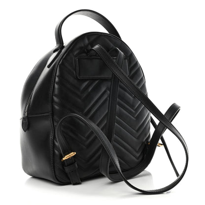 Gucci Calfskin Matelasse GG Marmont Dome Backpack Black 2 of 4