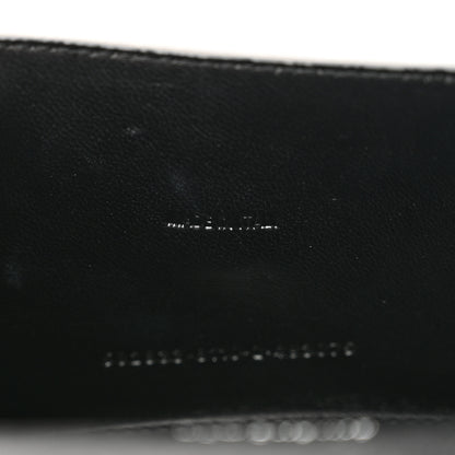 Balenciaga Metallic Calfskin Crocodile Embossed Crystal Hourglass Top Handle Bag XS Silver 8 of 12
